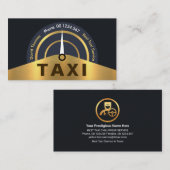 Gold Taxi Car-snelheidsmeter Visitekaartje (Voorkant / Achterkant)