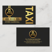 Gold Taxi Lines Cab Driver Visitekaartje (Voorkant / Achterkant)