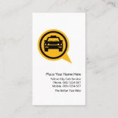 Gold Taxi Location Icon Visitekaartje (Achterkant)
