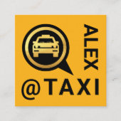 Gold Taxi Speech Box Driver Vierkante Visitekaartje (Voorkant)