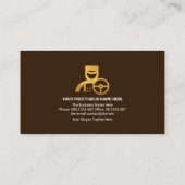 Gold Taxi Transport Route Home Destination Driver Visitekaartje (Achterkant)