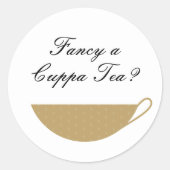Gold Teacup Envelope Seal & Sticker (Voorkant)