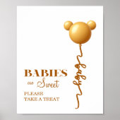 Gold Teddy Balloon Babies Are Sweet Poster (Voorkant)