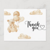 Gold Teddy Bear bedankt je kaart (Voorkant)