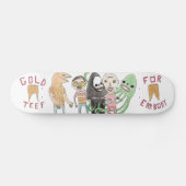 Gold Teef voor Errbody door Patrick Jilbert Persoonlijk Skateboard (Horizontaal)