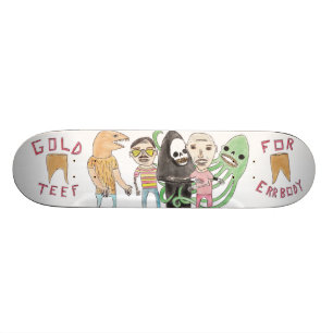 Gold Teef voor Errbody door Patrick Jilbert Persoonlijk Skateboard