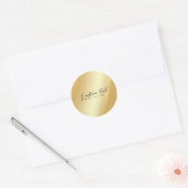 Gold Template Your Custom Text Calligraphy Script Ronde Sticker (Envelop)