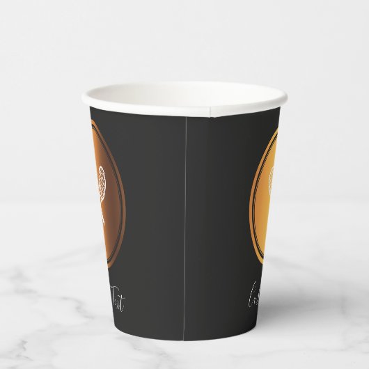 Gold Tennis Racket Elegant Sport Thema Black Papieren Bekers (Rechts)