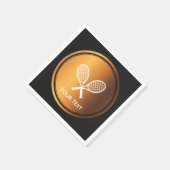 Gold Tennis-racks Sportthema Speler Aangepaste tek Servet (Hoek)