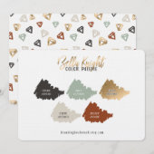 Gold Terracotta Green & Beige Color Palette Kaart (Voorkant / Achterkant)