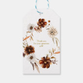 Gold Terracotta Rust Herfst Vrijgezellenfeest Favo Cadeaulabel (Achterkant)