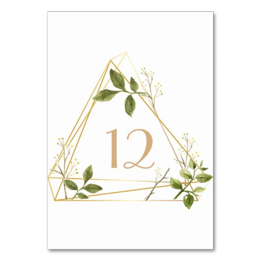 Gold Terrarium Botanische waterverf Illustratie Kaart (Voorkant)