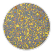 Gold Terrazzo Pattern Keramische Knop (Voorkant)