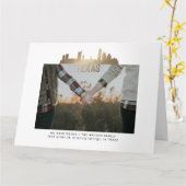 Gold Texas State Moving Announcement kaart (Gele Bloem)