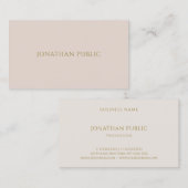 Gold Text Elegant Professional Simple Plain Modern Visitekaartje (Voorkant / Achterkant)
