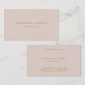 Gold Text Modern Elegant Eenvoudig Ontwerp Sjabloo Visitekaartje (Voorkant / Achterkant)