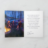 Gold Text Night Belated Birthday Aunt Kaart (Binnen)