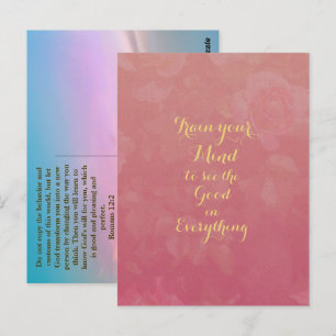 Gold Text Positive Quote ziet alles goed Briefkaart