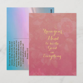 Gold Text Positive Quote ziet alles goed Briefkaart