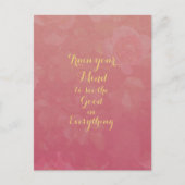 Gold Text Positive Quote ziet alles goed Briefkaart (Voorkant)