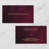 Gold Text Professional Luxurious Premium Linen Visitekaartje (Voorkant / Achterkant)