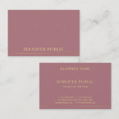 Gold Text Sjabloon Professional Elegant Modern Visitekaartje (Voorkant / Achterkant)