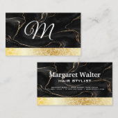 Gold Texture | Achtergrond zwart-inktverf Visitekaartje (Voorkant / Achterkant)