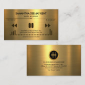 Gold Texture Audio Display Sound Engineer Dejay Visitekaartje (Voorkant / Achterkant)