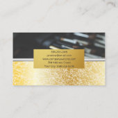 Gold Texture Background | Metallic Makeup penselen Visitekaartje (Achterkant)