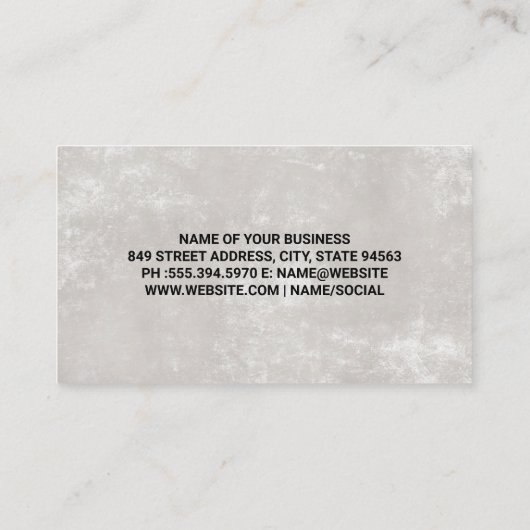 Gold Texture Brushes | Textielwand Visitekaartje (Achterkant)