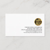 Gold Texture Gold Wave Numbers Finance Account Visitekaartje (Achterkant)