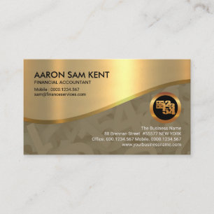 Gold Texture Gold Wave Numbers Finance Accountant Visitekaartje