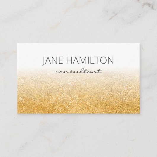 Gold Texture Modern Visitekaartje (Voorkant)