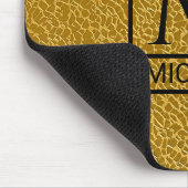 Gold Texture Mouse Pad with Initial & Name Muismat (Hoek)