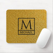 Gold Texture Mouse Pad with Initial & Name Muismat (Met muis)