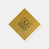 Gold Texture Napkins with Initial & Name Servet (Hoek)