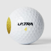 Gold Texture Pattern (Luxurous Golden Glow) Golfballen (Logo)