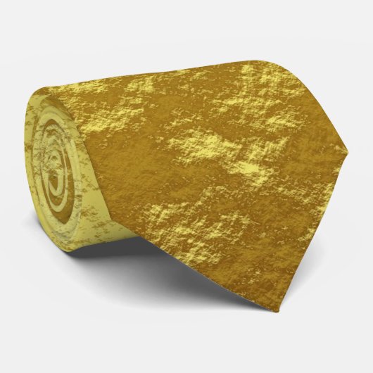 Gold Texture Pattern (Luxurous Golden Glow) Stropdas (Opgerold)