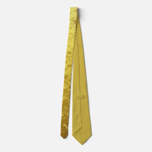 Gold Texture Pattern (Luxurous Golden Glow) Stropdas (Achterkant)