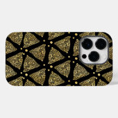 Gold Texture Triangles Modern Pattern Case-Mate iPhone Case (Achterkant (horizontaal))