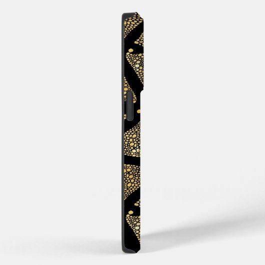 Gold Texture Triangles Modern Pattern Case-Mate iPhone Case (Achterkant / Rechts)
