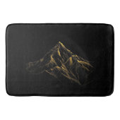 Gold textured abstract mountain lineart badmat (Voorkant)