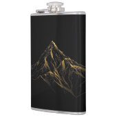 Gold textured abstract mountain lineart heupfles (Links)