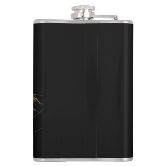 Gold textured abstract mountain lineart heupfles (Achterkant)