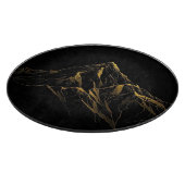 Gold textured abstract mountain lineart snijplank (Hoek)