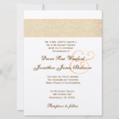 Gold Textured Damask en Gold Metallic Kaart (Voorkant)