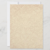 Gold Textured Damask en Gold Metallic Kaart (Achterkant)