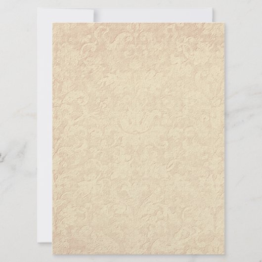 Gold Textured Damask en Gold Metallic Kaart (Achterkant)