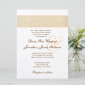 Gold Textured Damask en Gold Metallic Kaart (Staand voorkant)