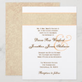 Gold Textured Damask en Gold Metallic Kaart (Voorkant / Achterkant)